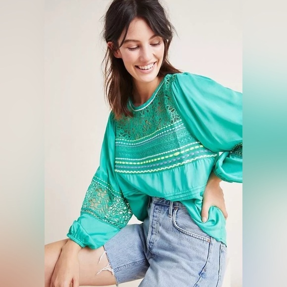 Anthropologie blank London Sunshine Peasant Blouse - Picture 1 of 14